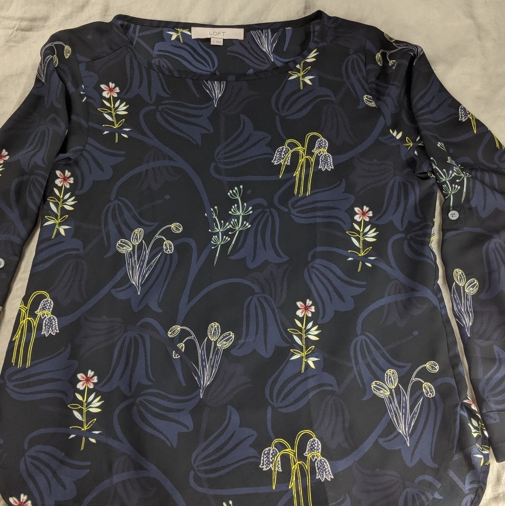 Loft- Floral Print Blouse